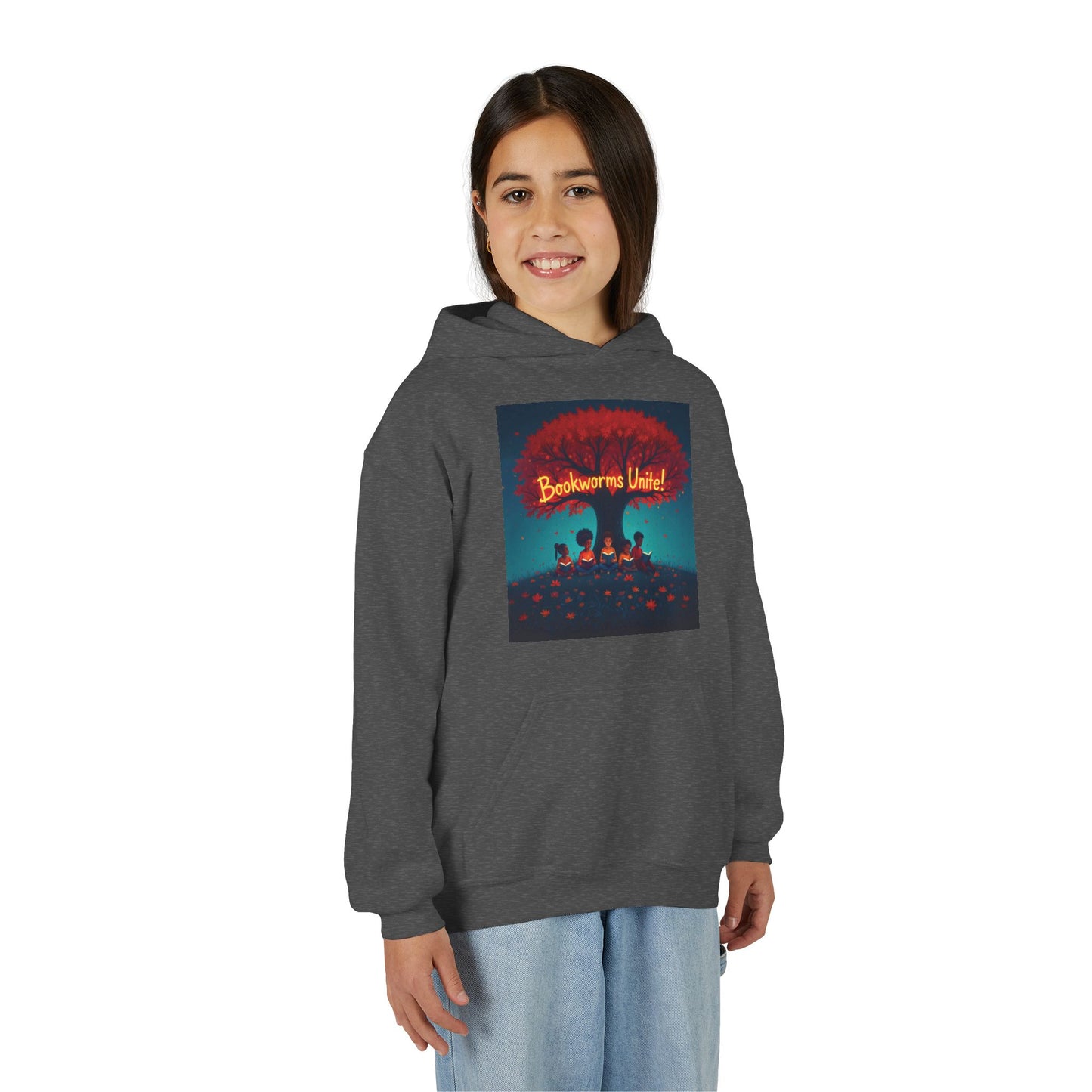 Bookworms Unite! Youth Hoodie - Cozy Sweatshirt for Book Lovers