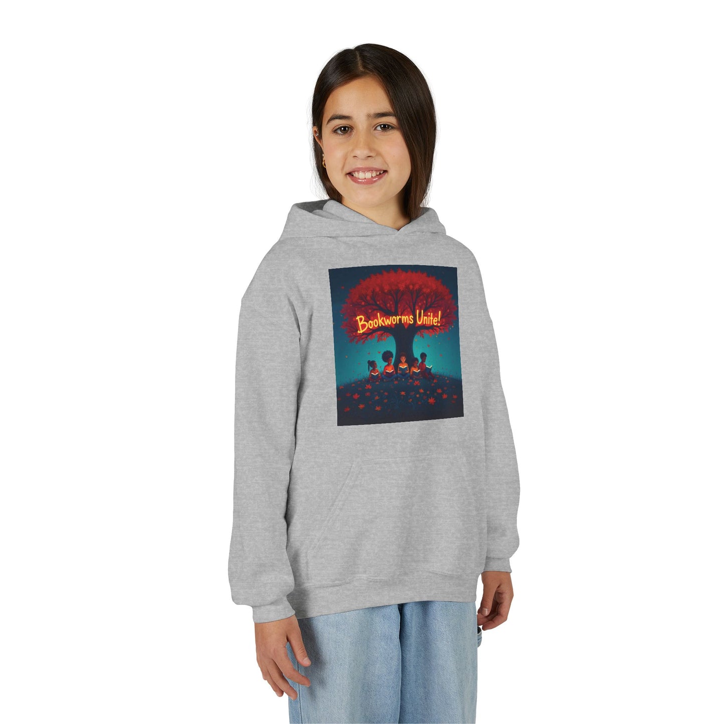 Bookworms Unite! Youth Hoodie - Cozy Sweatshirt for Book Lovers