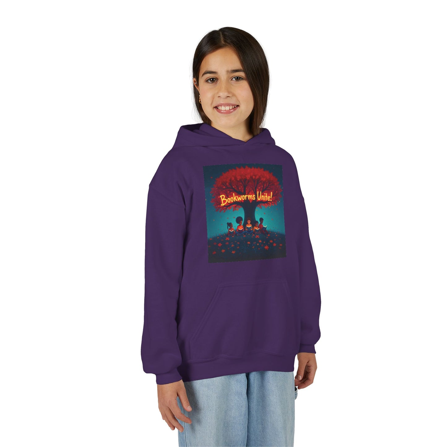 Bookworms Unite! Youth Hoodie - Cozy Sweatshirt for Book Lovers