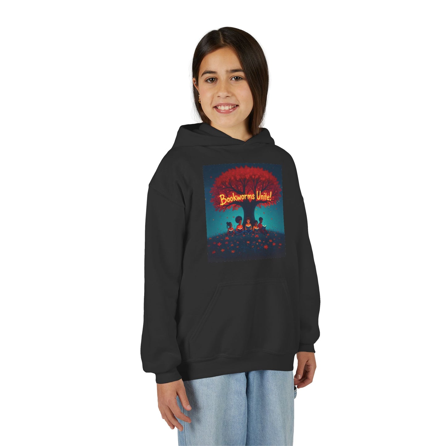 Bookworms Unite! Youth Hoodie - Cozy Sweatshirt for Book Lovers