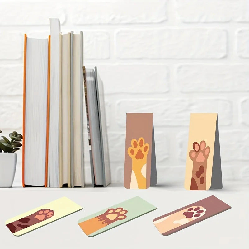 12pcs Magnetic Bookmarks, Cat Paws