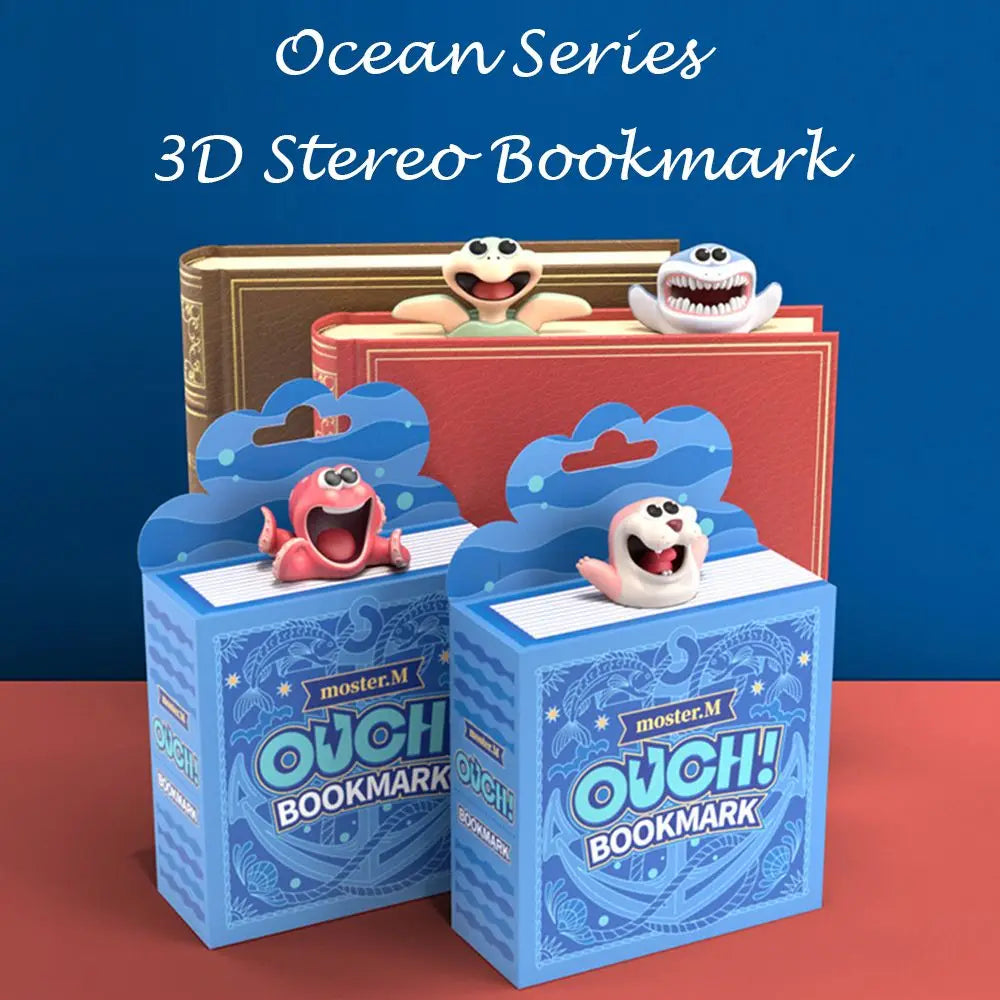 PVC 3D Stereo Cartoon Bookmarks
