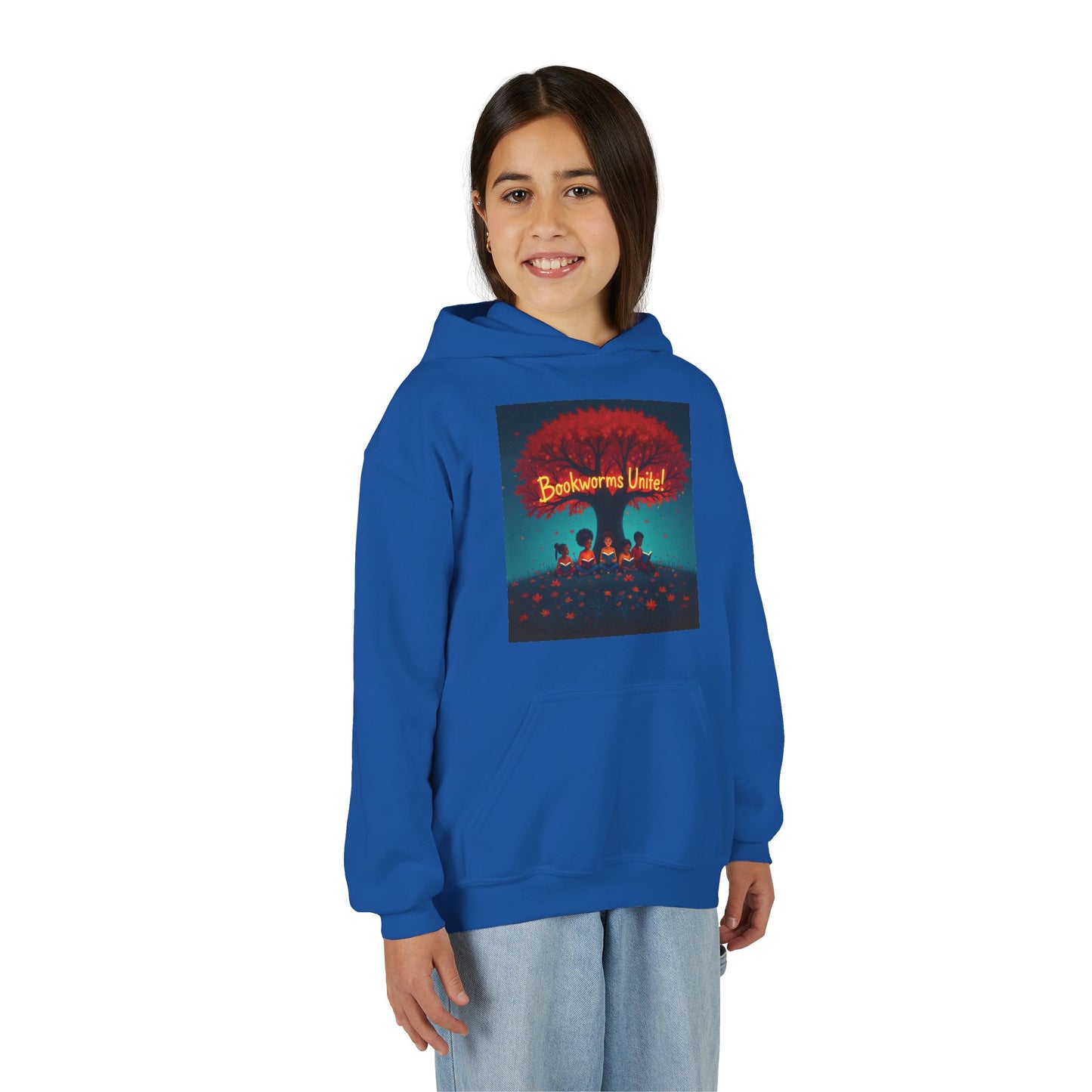 Bookworms Unite! Youth Hoodie - Cozy Sweatshirt for Book Lovers