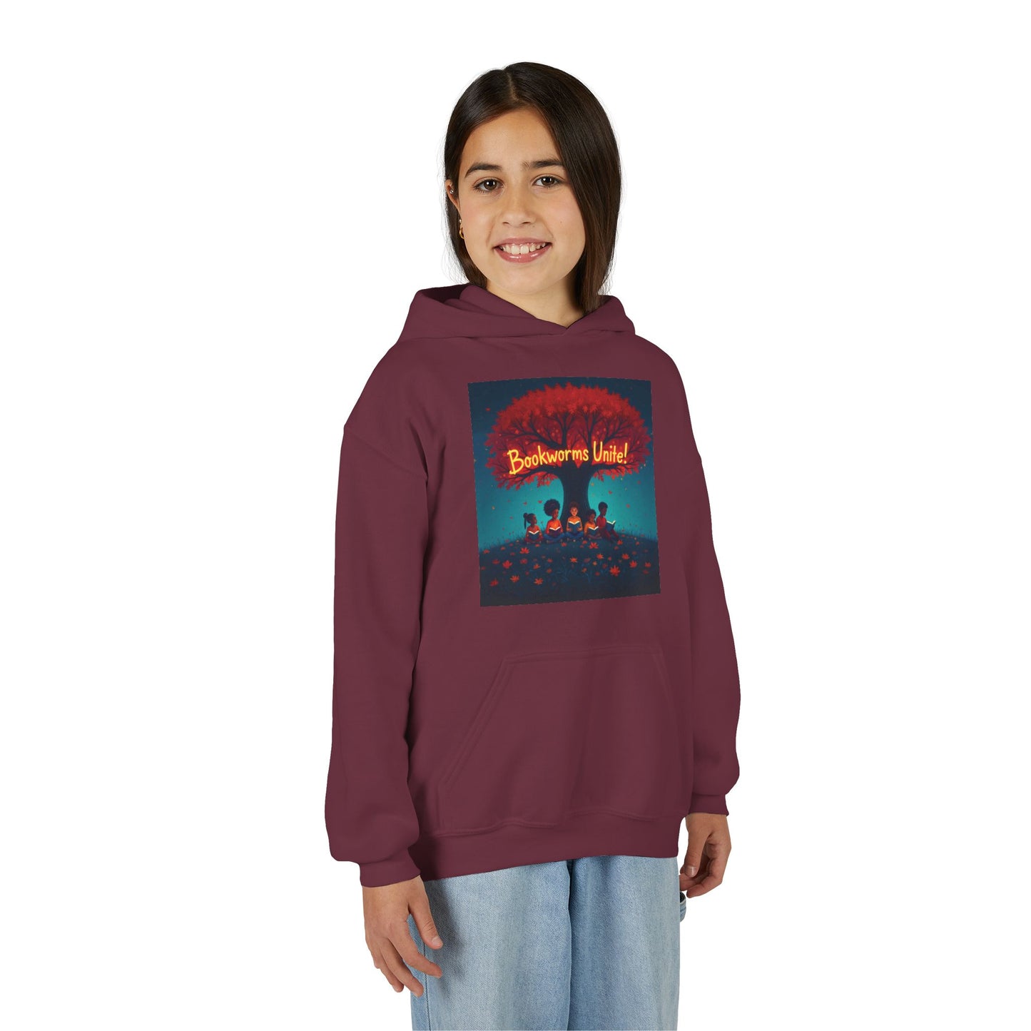 Bookworms Unite! Youth Hoodie - Cozy Sweatshirt for Book Lovers