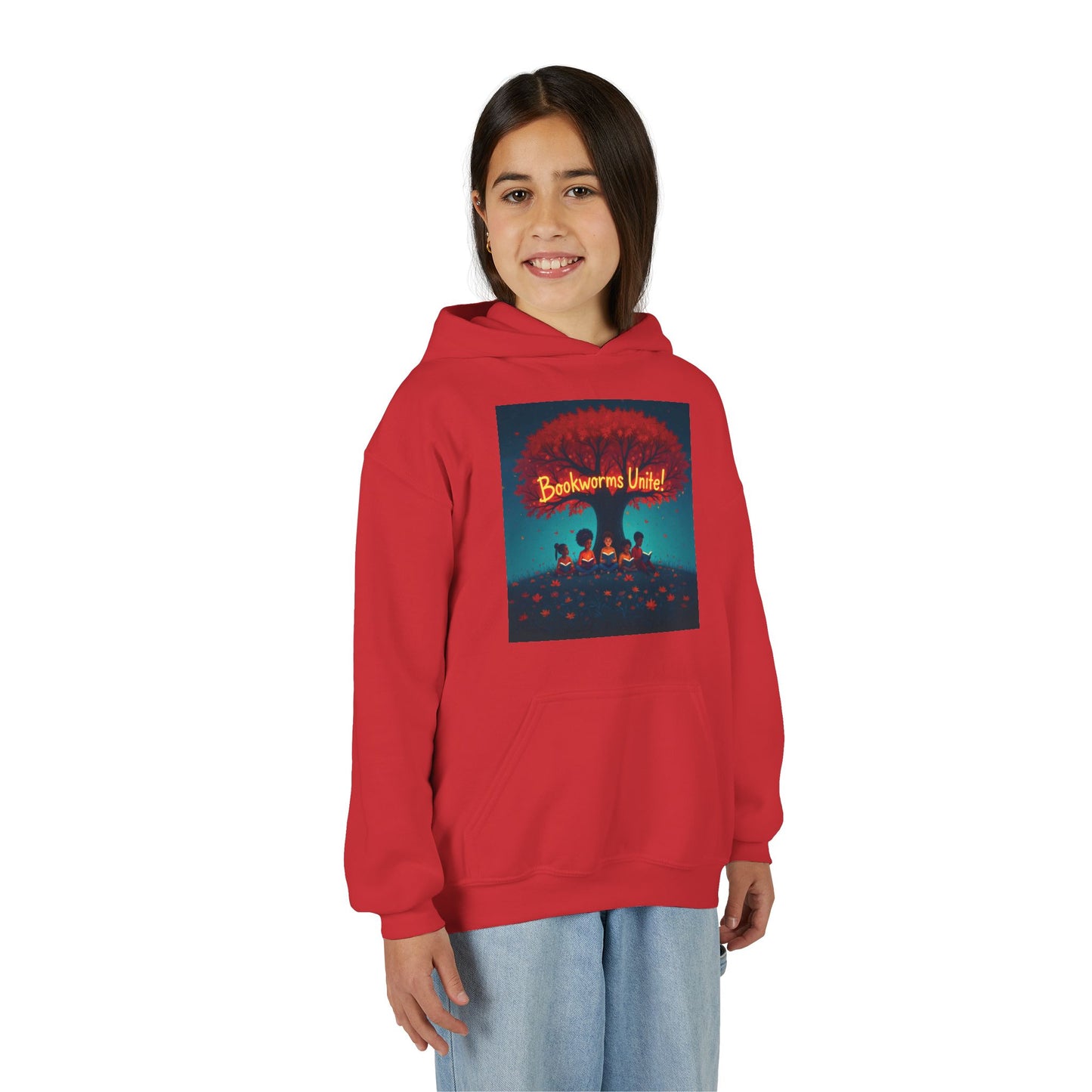 Bookworms Unite! Youth Hoodie - Cozy Sweatshirt for Book Lovers