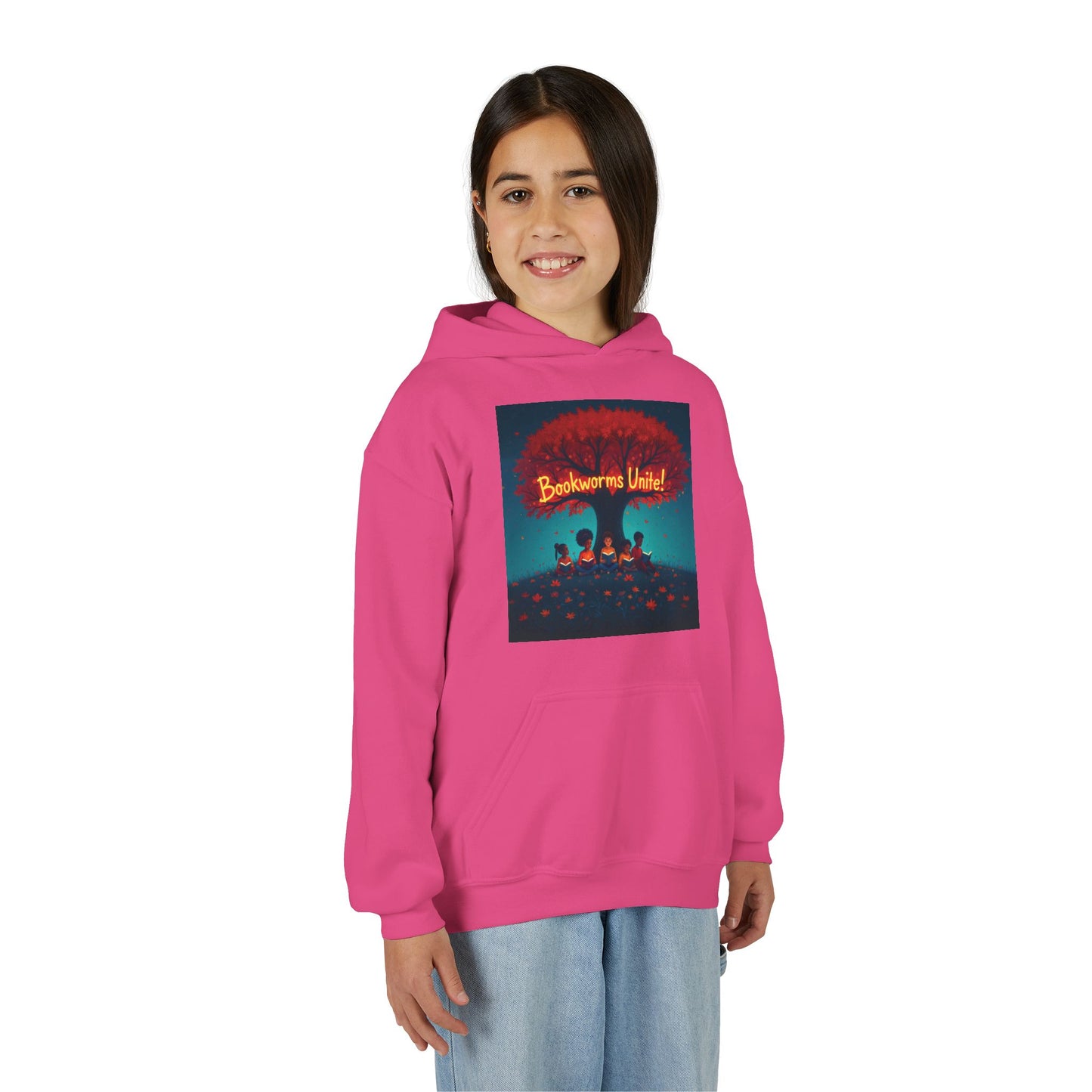 Bookworms Unite! Youth Hoodie - Cozy Sweatshirt for Book Lovers