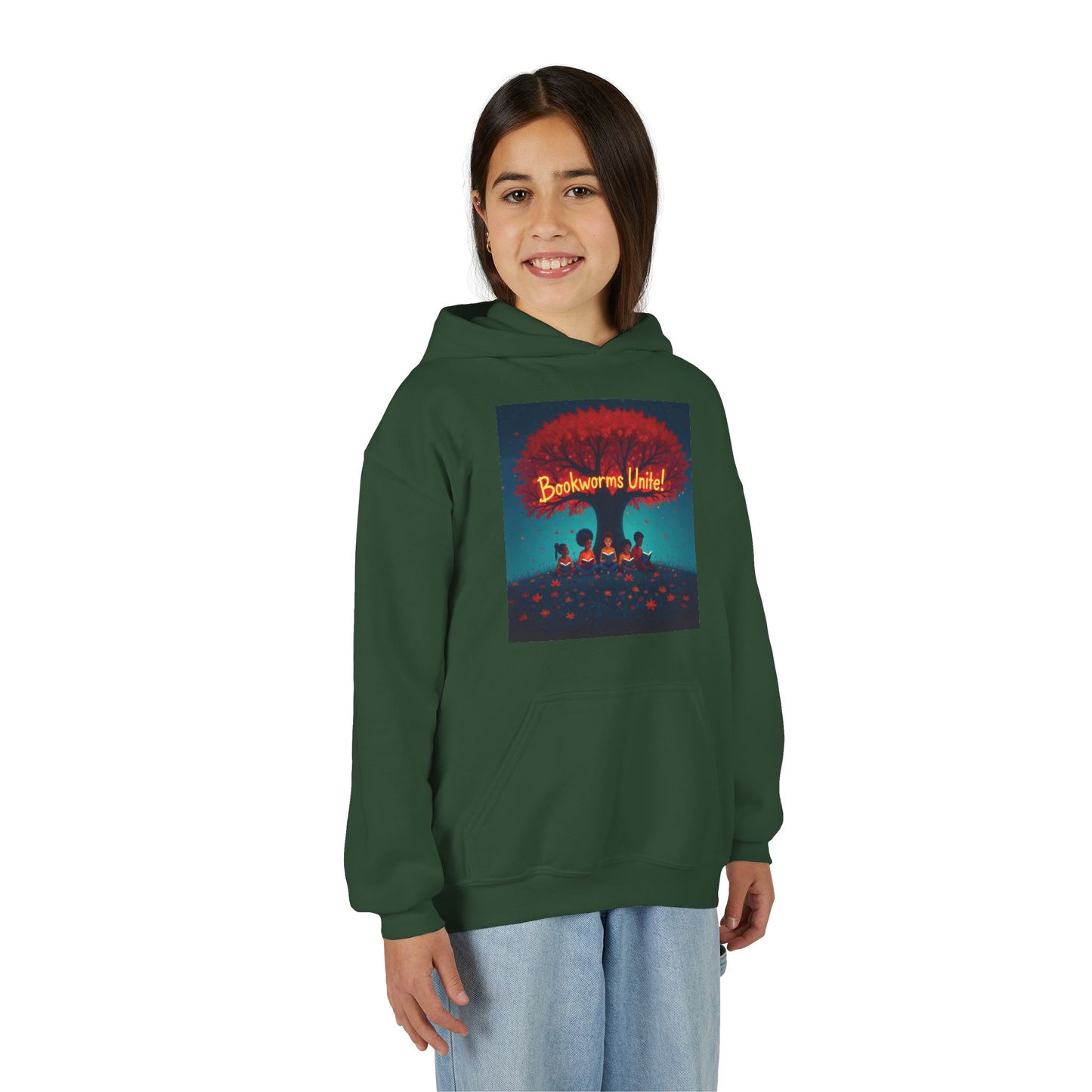 Bookworms Unite! Youth Hoodie - Cozy Sweatshirt for Book Lovers