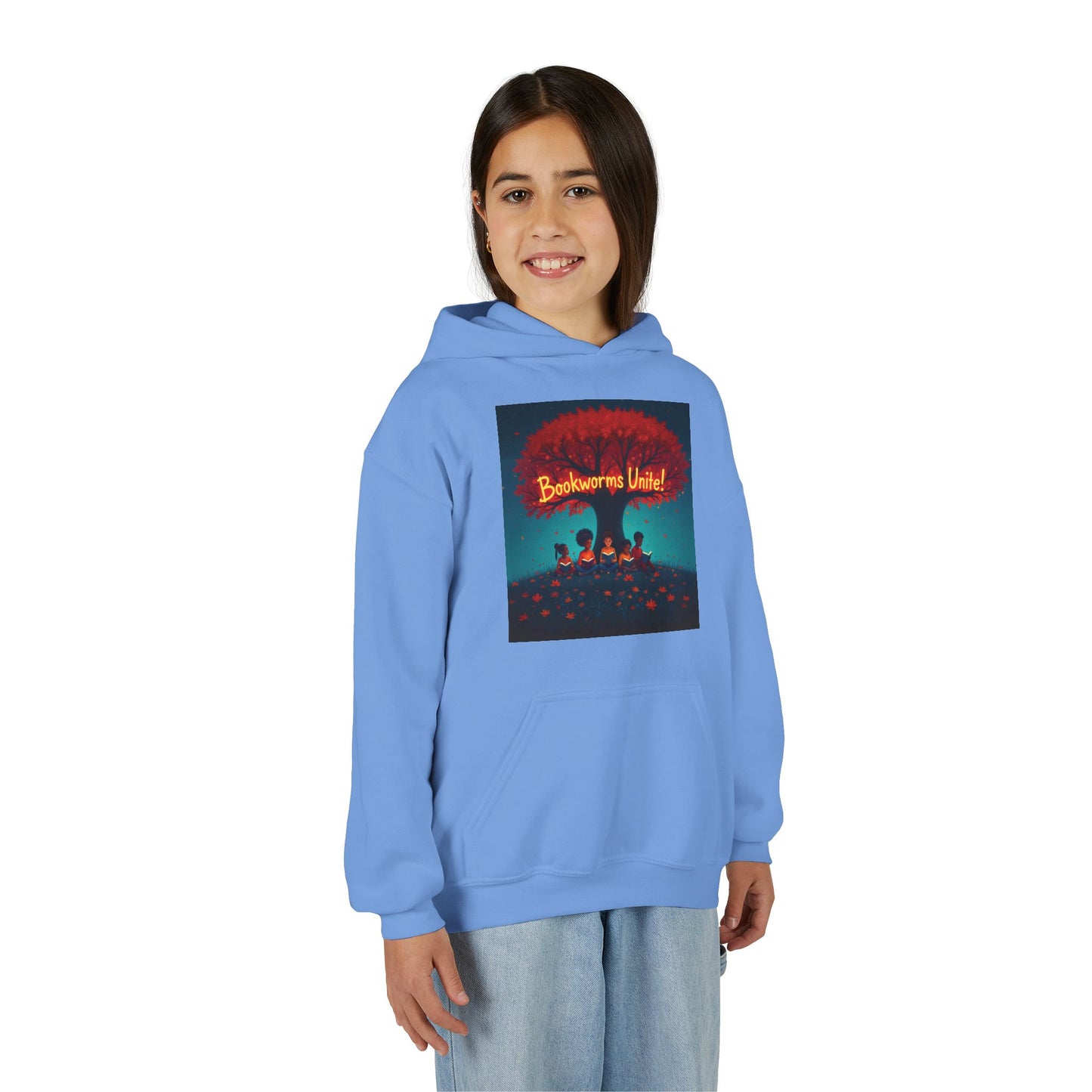 Bookworms Unite! Youth Hoodie - Cozy Sweatshirt for Book Lovers