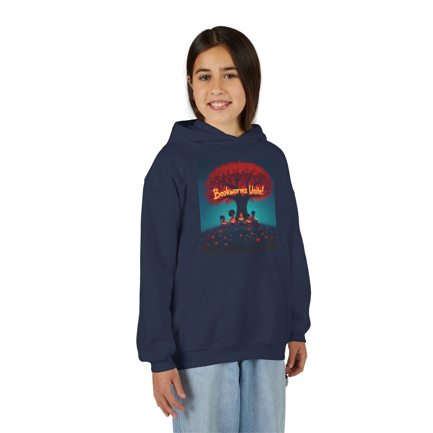 Bookworms Unite! Youth Hoodie - Cozy Sweatshirt for Book Lovers