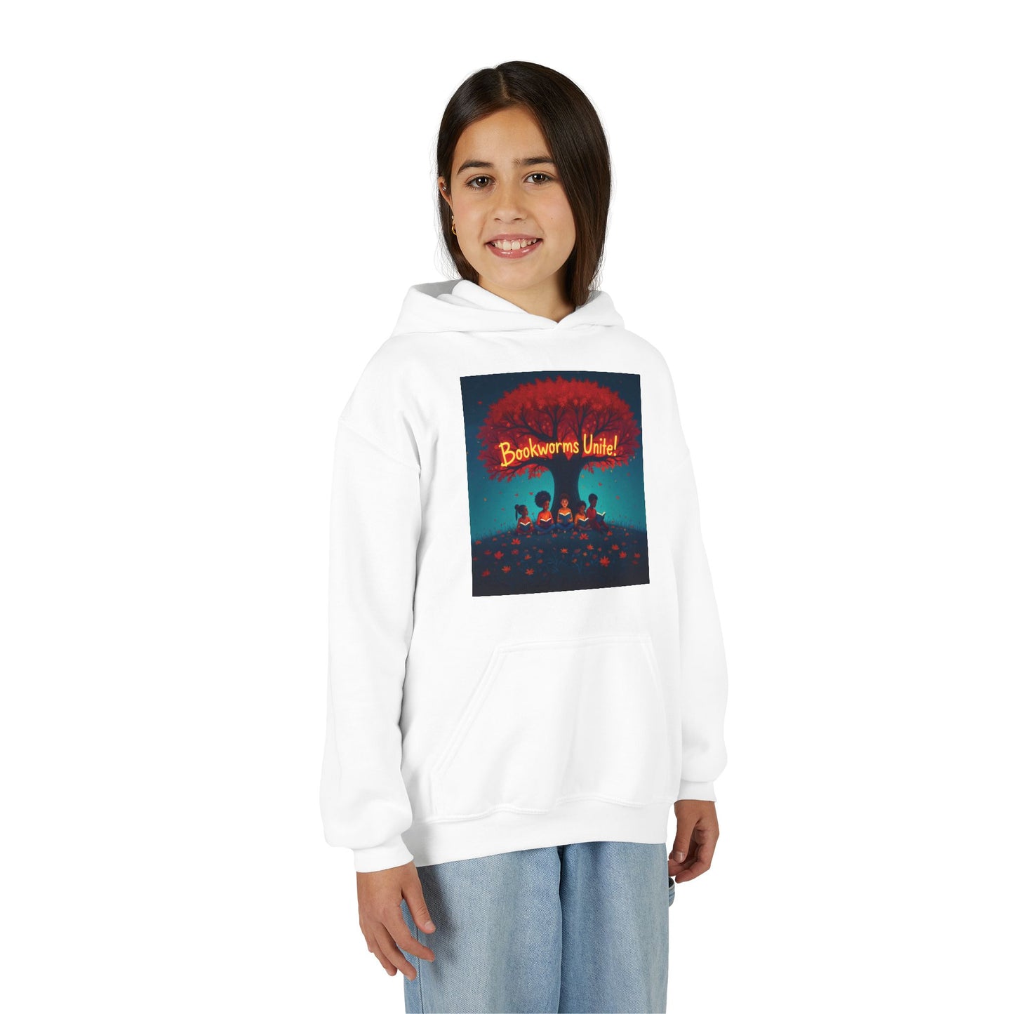 Bookworms Unite! Youth Hoodie - Cozy Sweatshirt for Book Lovers