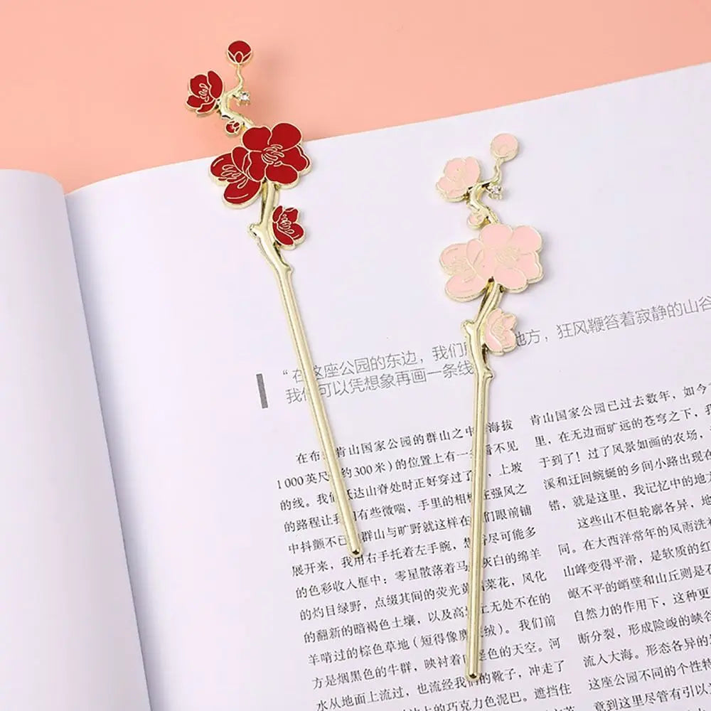 Plum Blossom Metal Bookmark