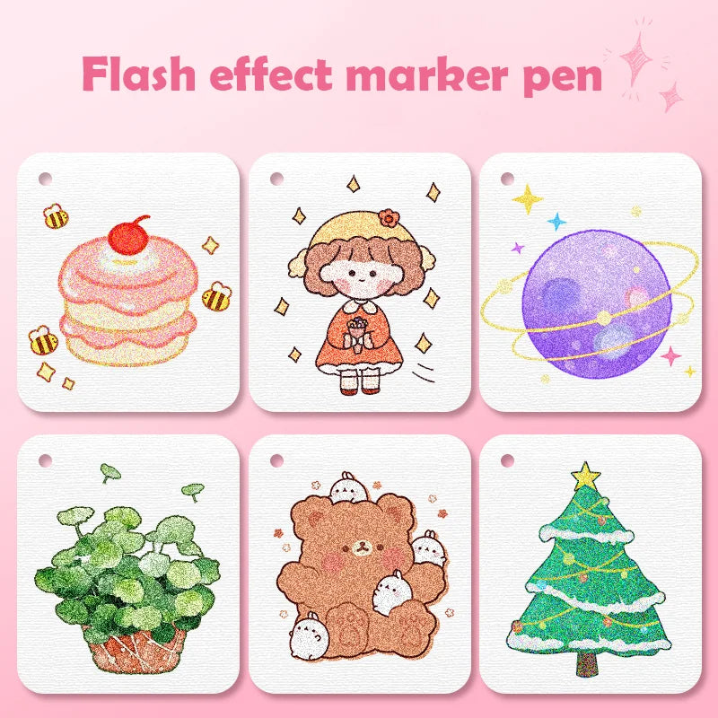 1.0 mm Bullet tip Colorful glitter Gel Pen Set