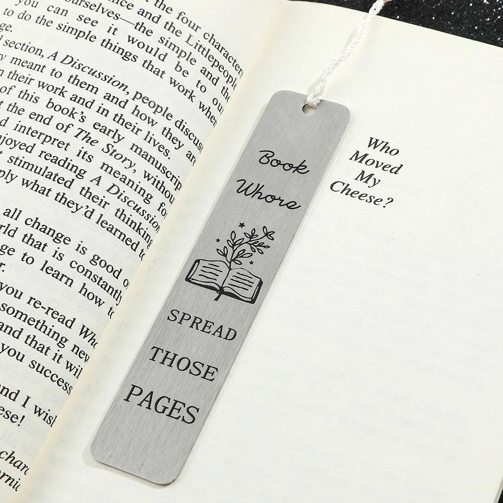 1pc Smutty Engraved Metal Bookmarks