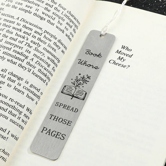 1pc Smutty Engraved Metal Bookmarks