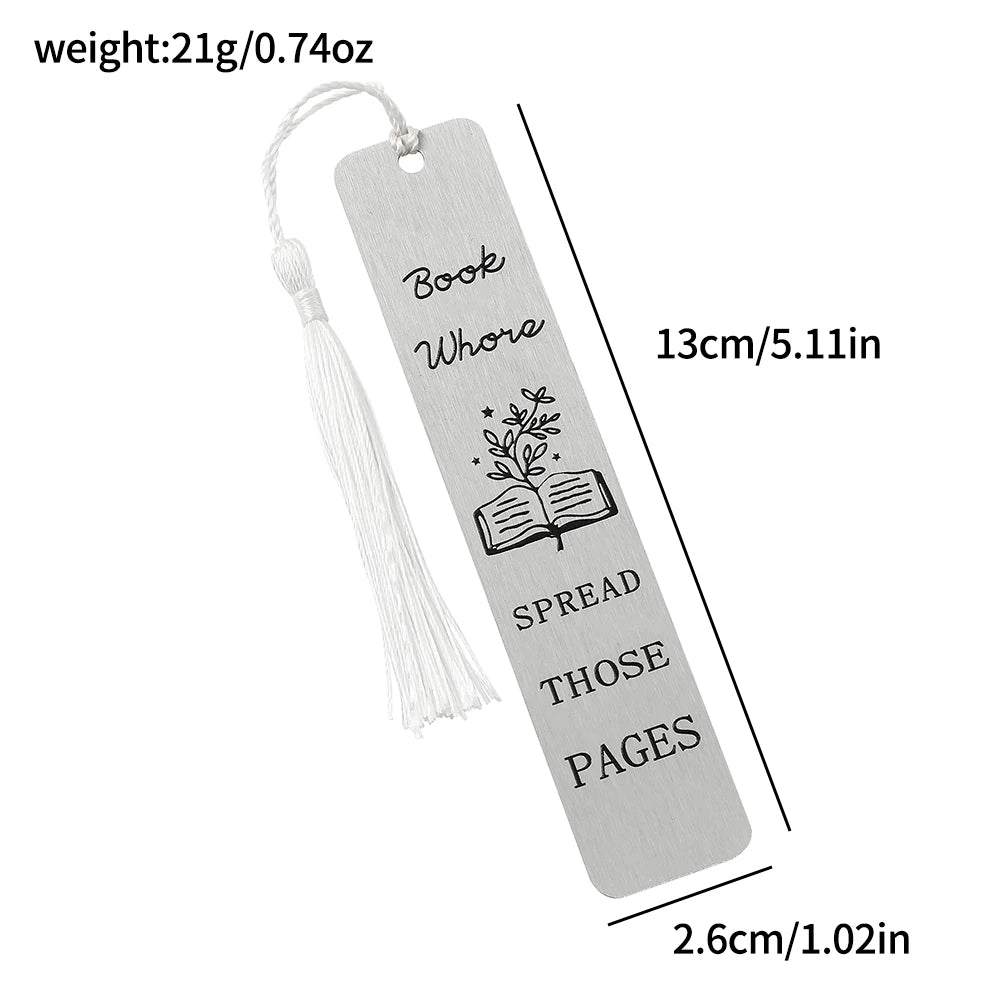 1pc Smutty Engraved Metal Bookmarks
