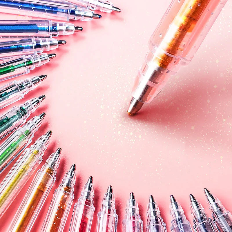 1.0 mm Bullet tip Colorful glitter Gel Pen Set