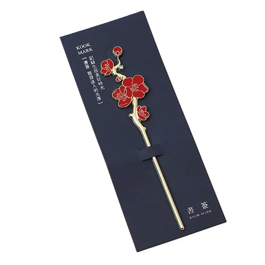 Plum Blossom Metal Bookmark