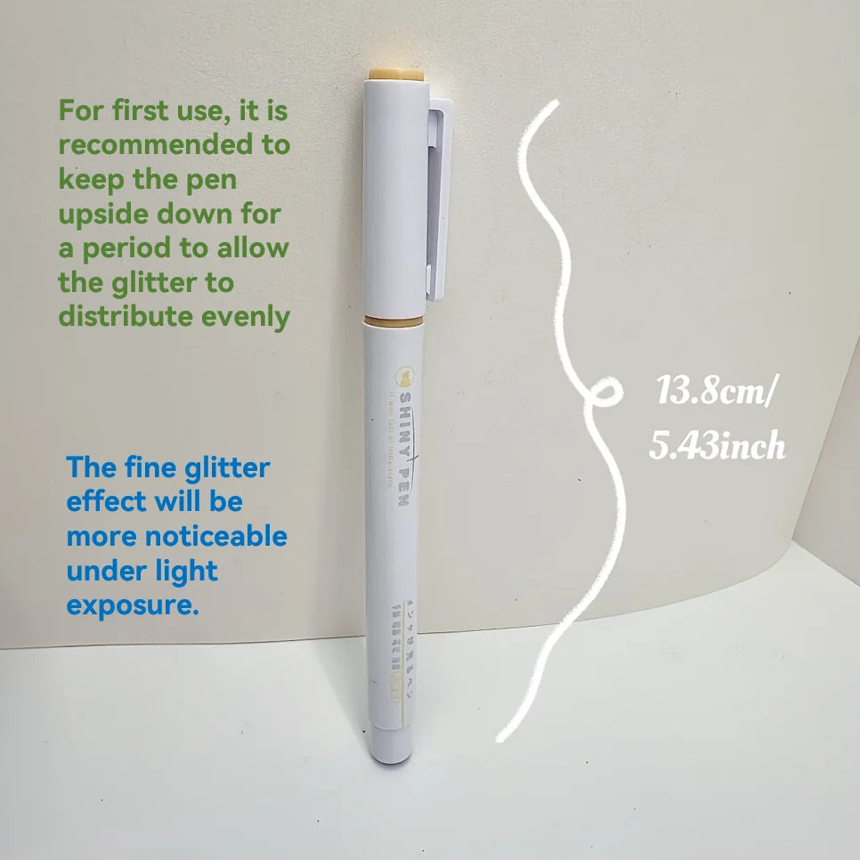 12pcs Glitter Shiny Highlighter Marker pen