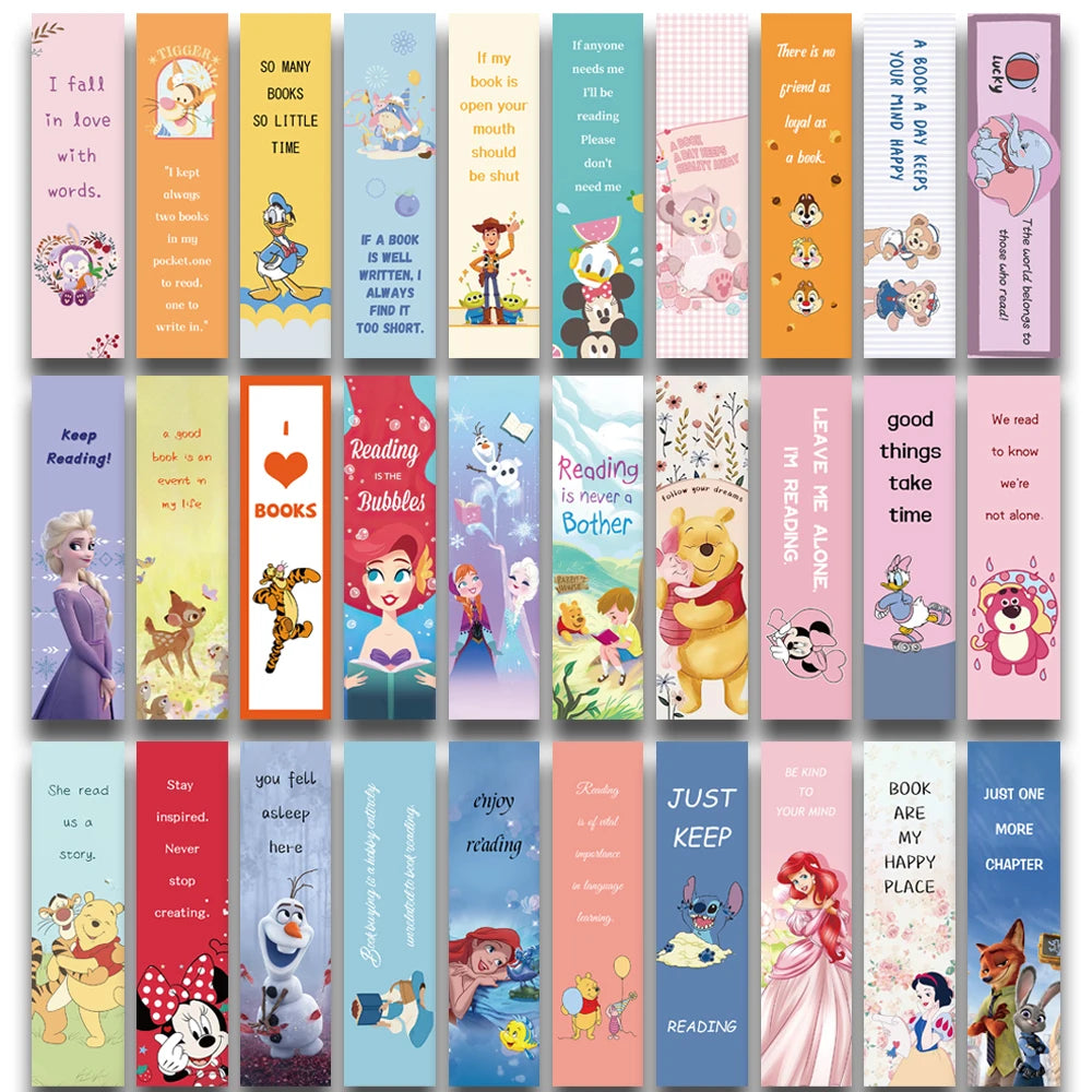 30 PCS Kiddies Cute Fun Style Reading Bookmarks