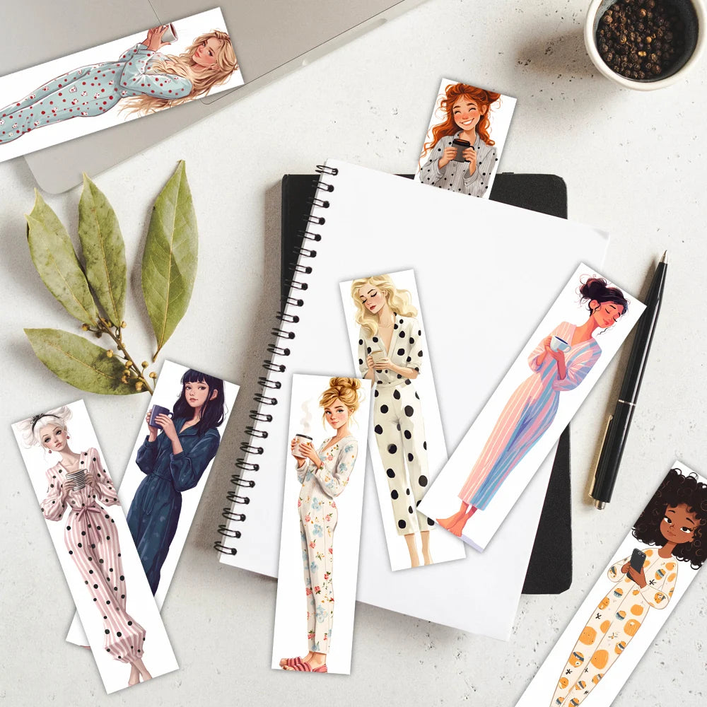 32pcs, Watercolor Illustration Girl Bookmarks
