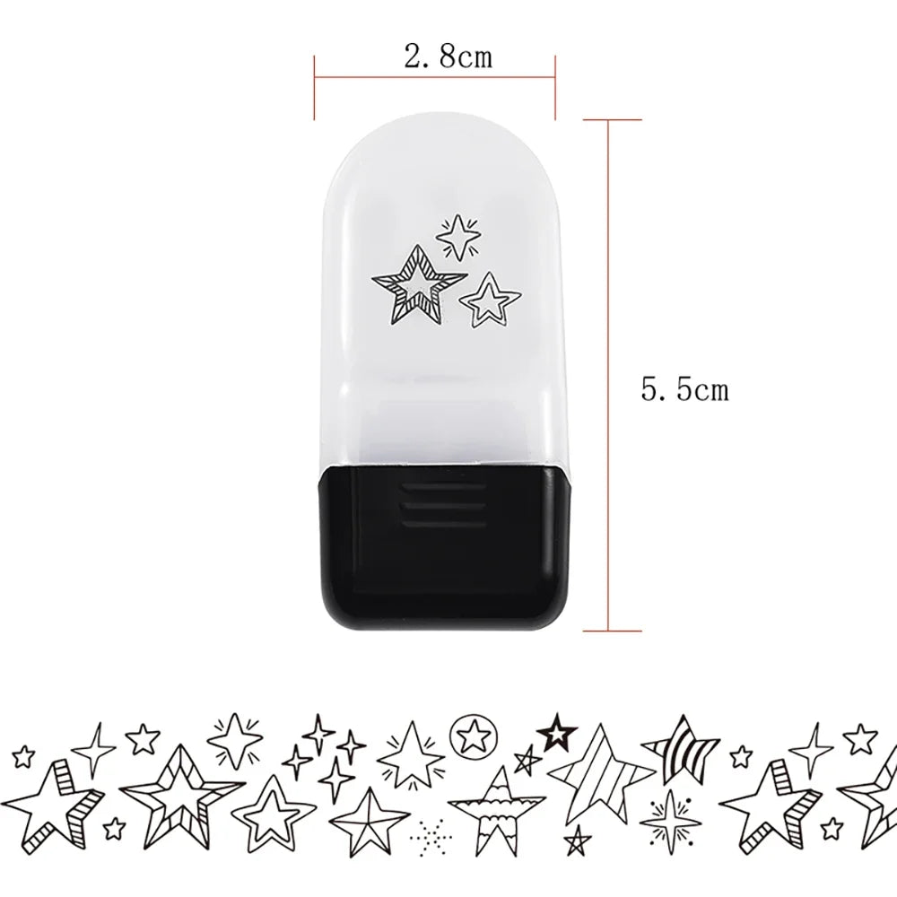 Creative Flower Rolling Stamp - DIY Journal Decoration