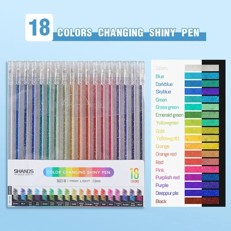 1.0 mm Bullet tip Colorful glitter Gel Pen Set