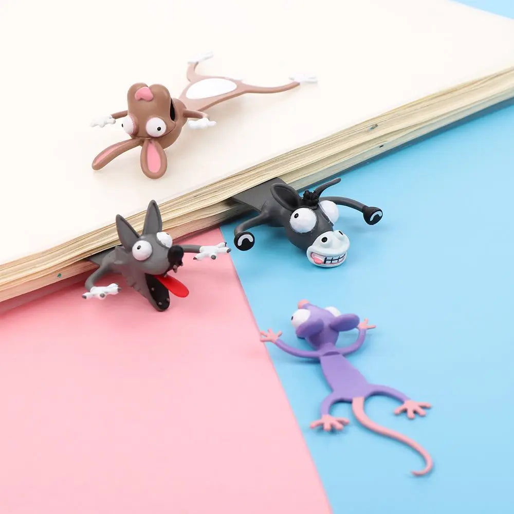 PVC 3D Stereo Cartoon Bookmarks
