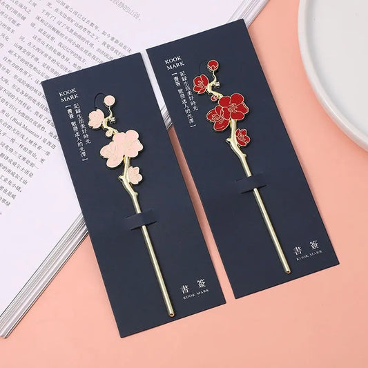 Plum Blossom Metal Bookmark
