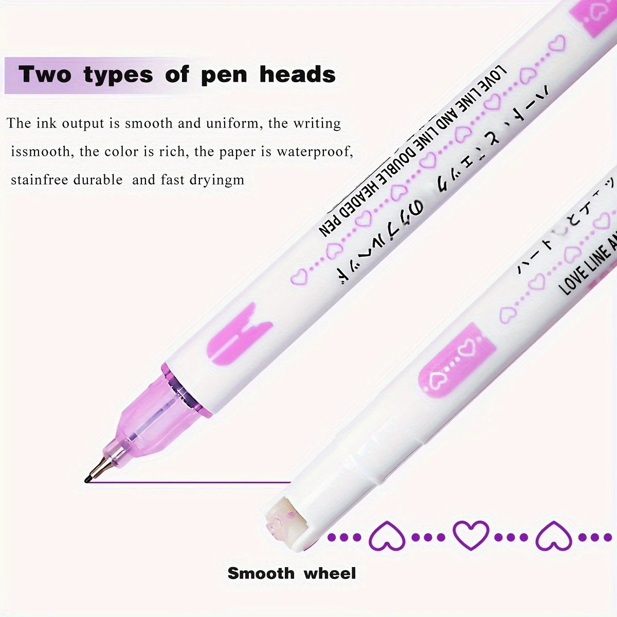 8pcs Double Head Quick-Drying Colorful Double-ended pen