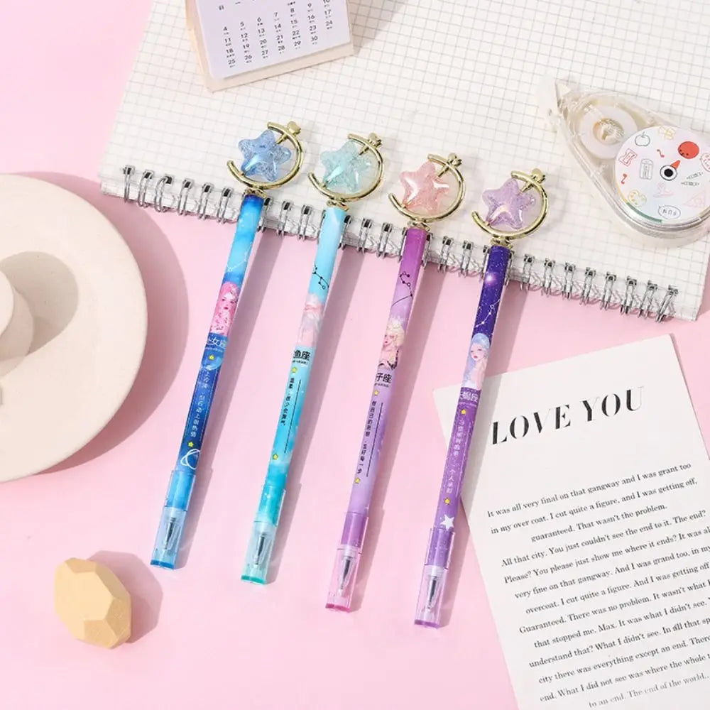 12 Constellations Creative Fairy Gel Pens 0.5mm Black Ink